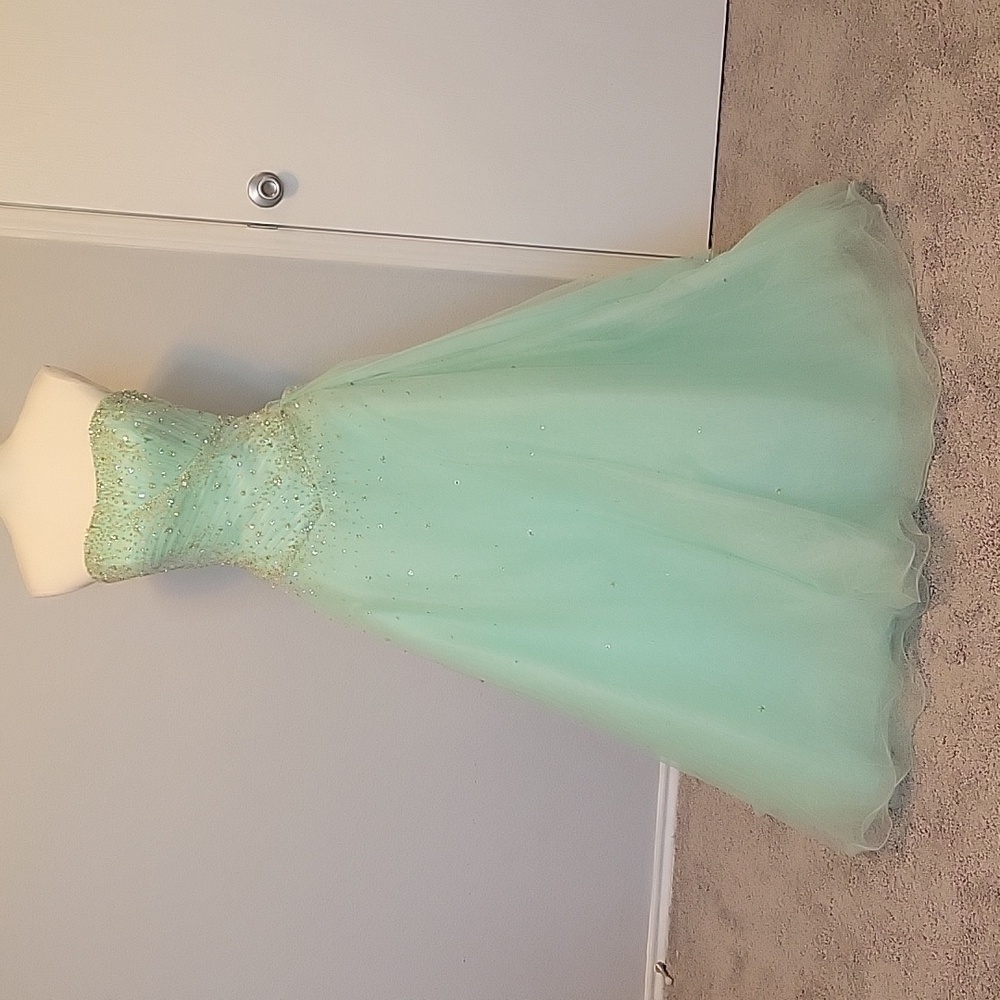 Mint Green Tiffany Designs Ball Gown, Size 10